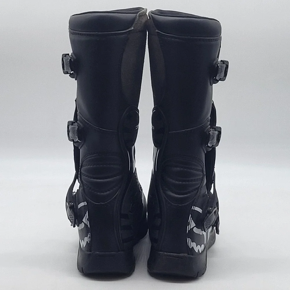 Fox Racing Comp 3 Youth Size 8 Motocross Boots Black White MX Dirt Bike EU 41.5 - Picture 12 of 16